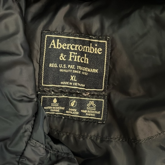 Abercrombie & Fitch Navy Blue Down Longline Puffer Jacket Sz XL - Picture 2 of 11